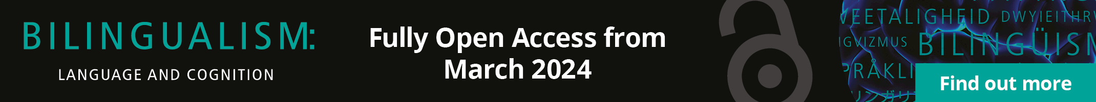 Banner for BLC moving to gold open access in 2024