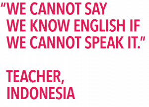 Teaching speaking survey quote know english