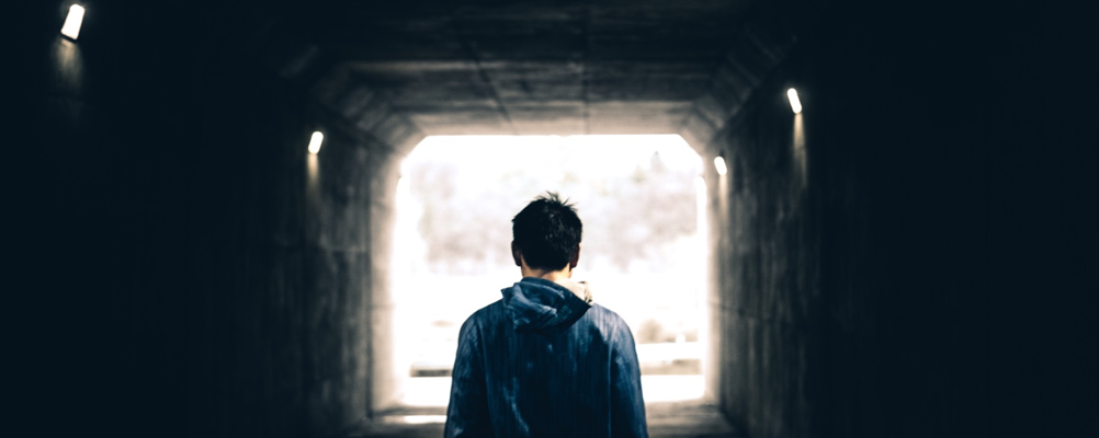 An image of a man reflecting