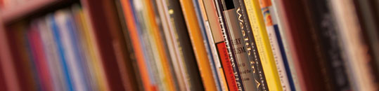 An image showing a row of books on a shelf