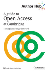 Read our Author Hub guide on Open Access at Cambridge