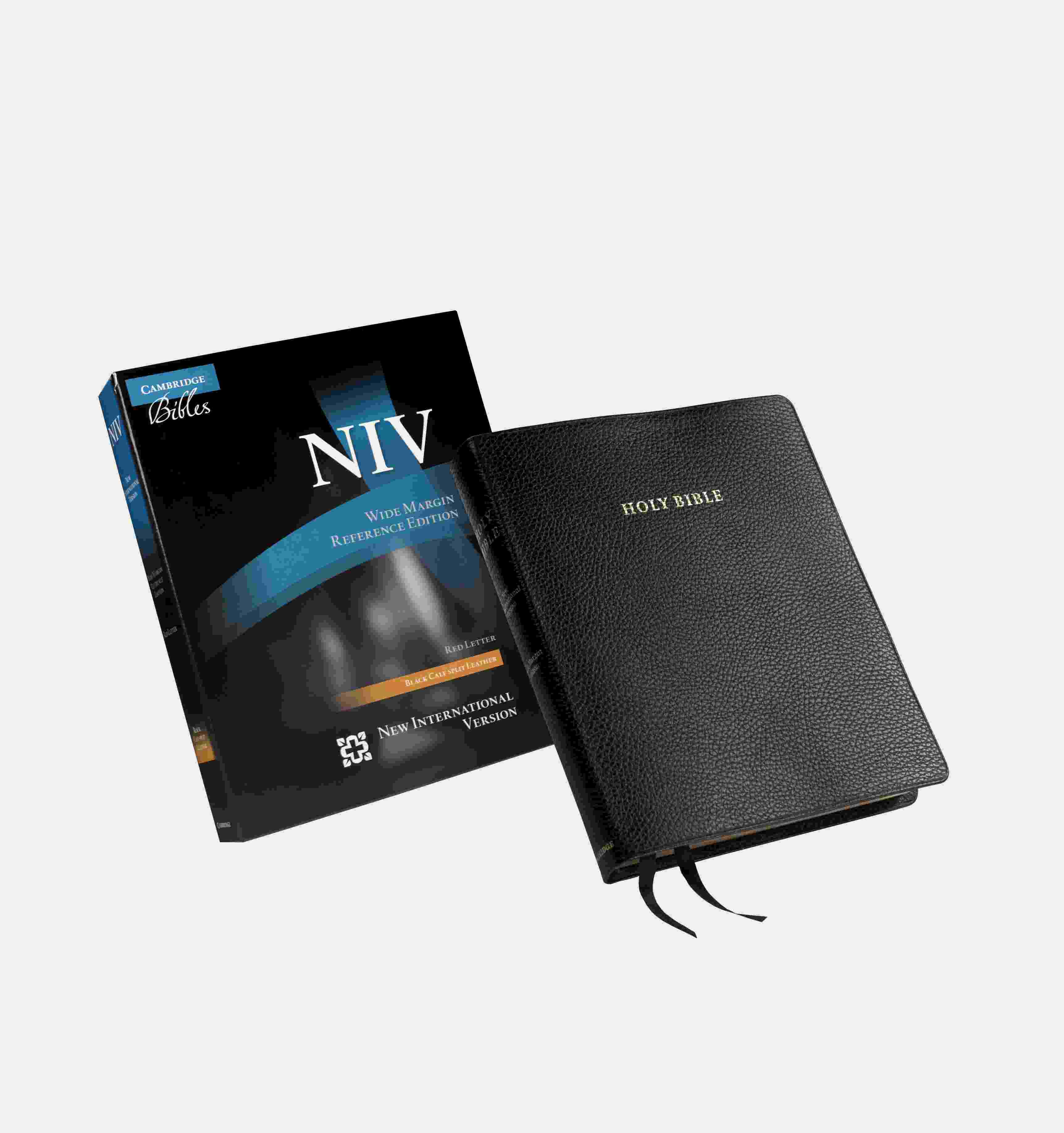 Black leather Bible and box