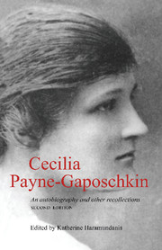Cecilia Payne-Gaposhkin An autobiography