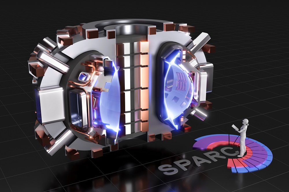 "Cutaway of the SPARC engineering design" (Image courtesy "CFS/MIT-PSFC - CAD Rendering by T. Henderson")