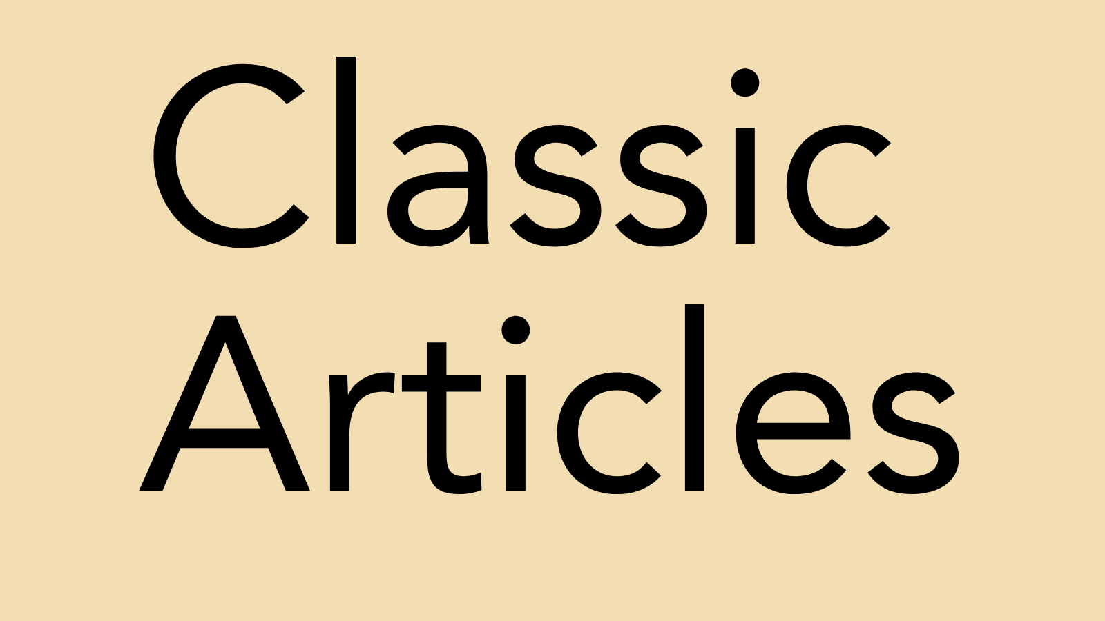 Classic Articles Button