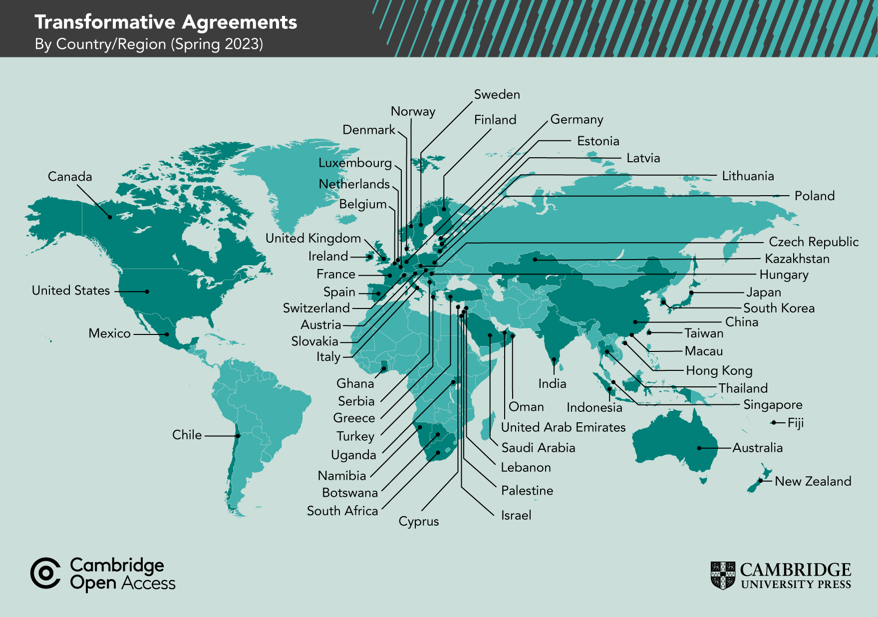 Transformative agreements map Spr22