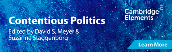 Elements in Contentious Politics Banner edited by David S. Meyer and Suzanne Staggenborg