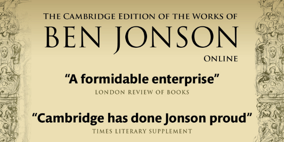 Ben Jonson Online platform