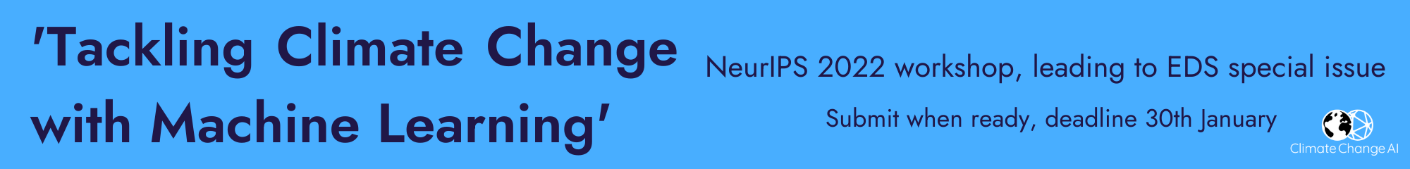 EDS special issue on the use of machine learning to help address ...