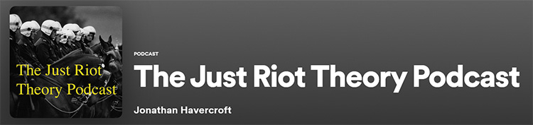Just Riot Spotify podcast banner