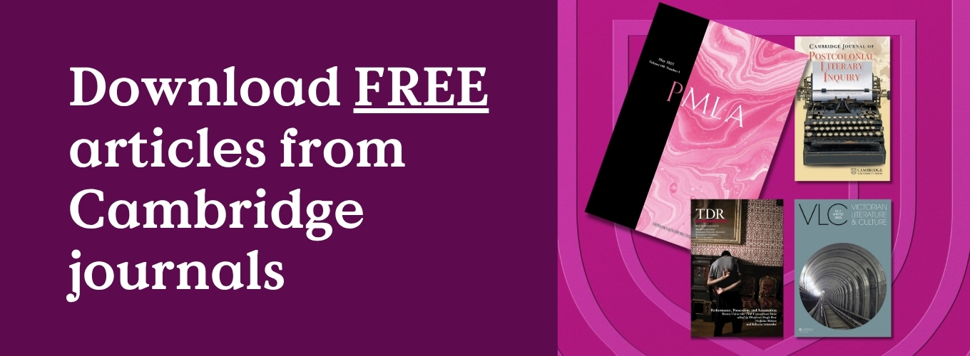 Cambridge Journals at MLA