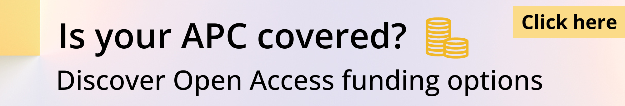 Is your Article Processing Charge covered? Discover Open Access funding options