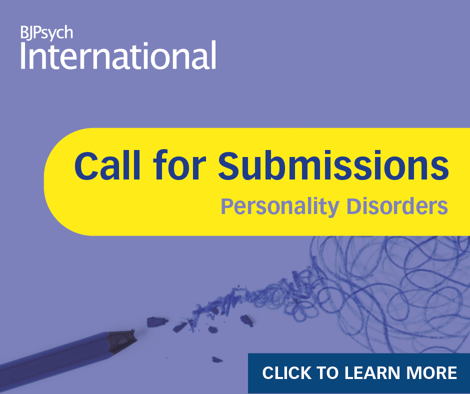 Call for Submissions on Personality Disorders. Click to learn more