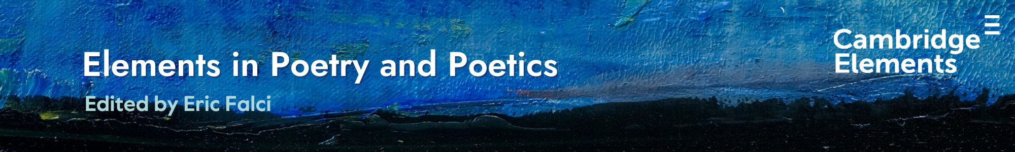 Elements in Poetry and Poetics banner