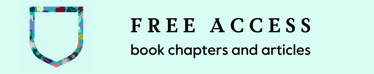 Shield with  'free access to books and journal mental health' next to it