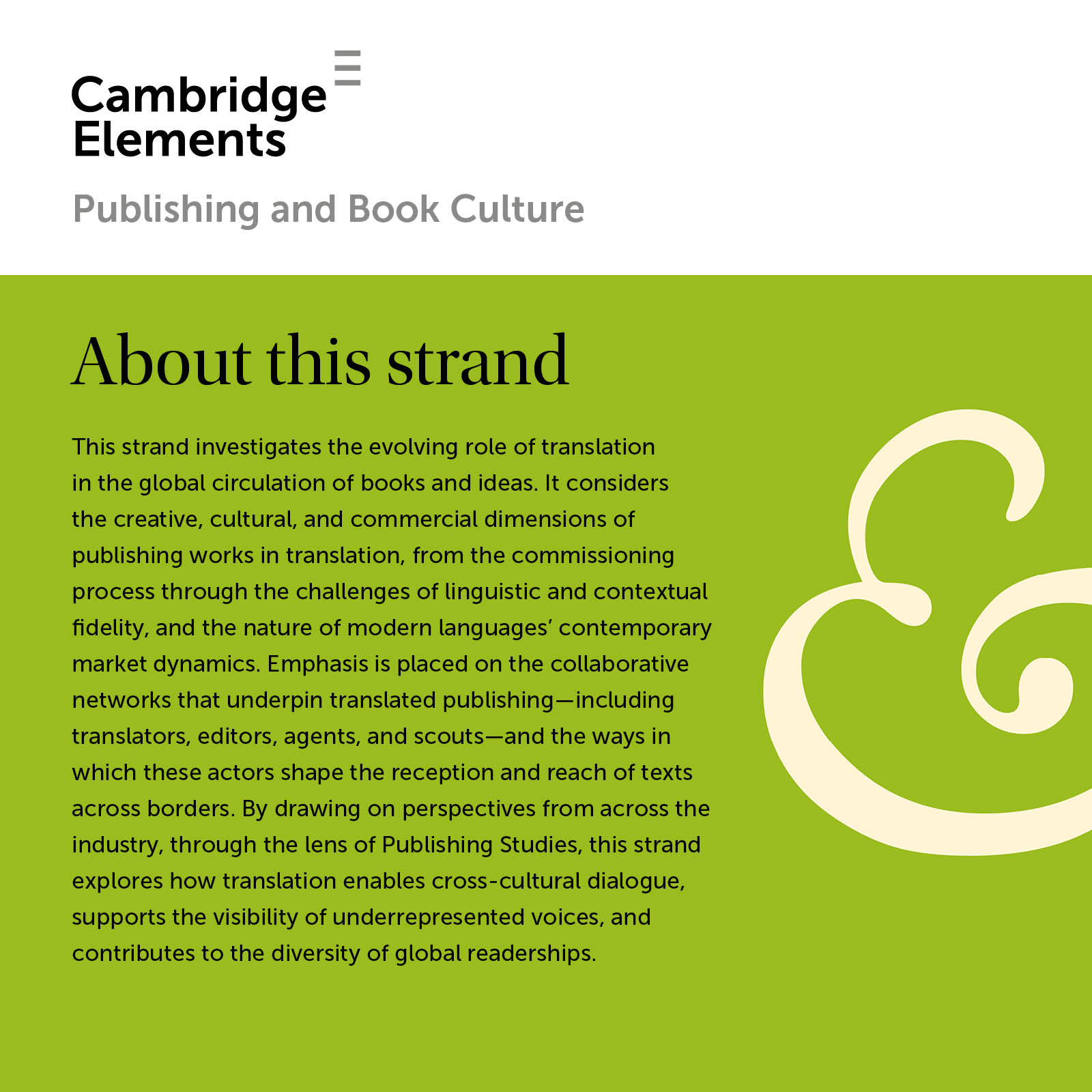Language, Translation and Book Publishing Strand