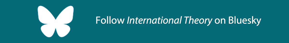 Follow International Theory on Bluesky long banner 2025