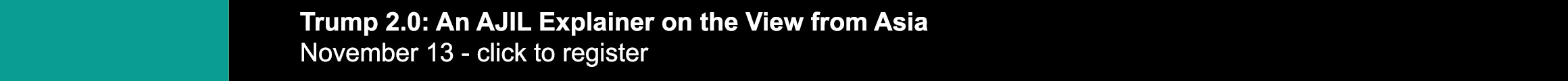 AJIL webinar on Trump 2.0 view from Asia