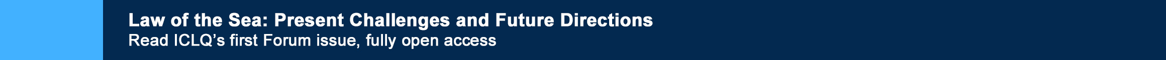 Read the new ICLQ forum on law of the sea
