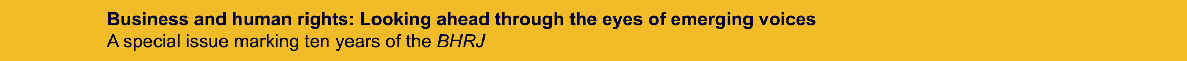 Click to read a special issue on BRHJ and looking ahead