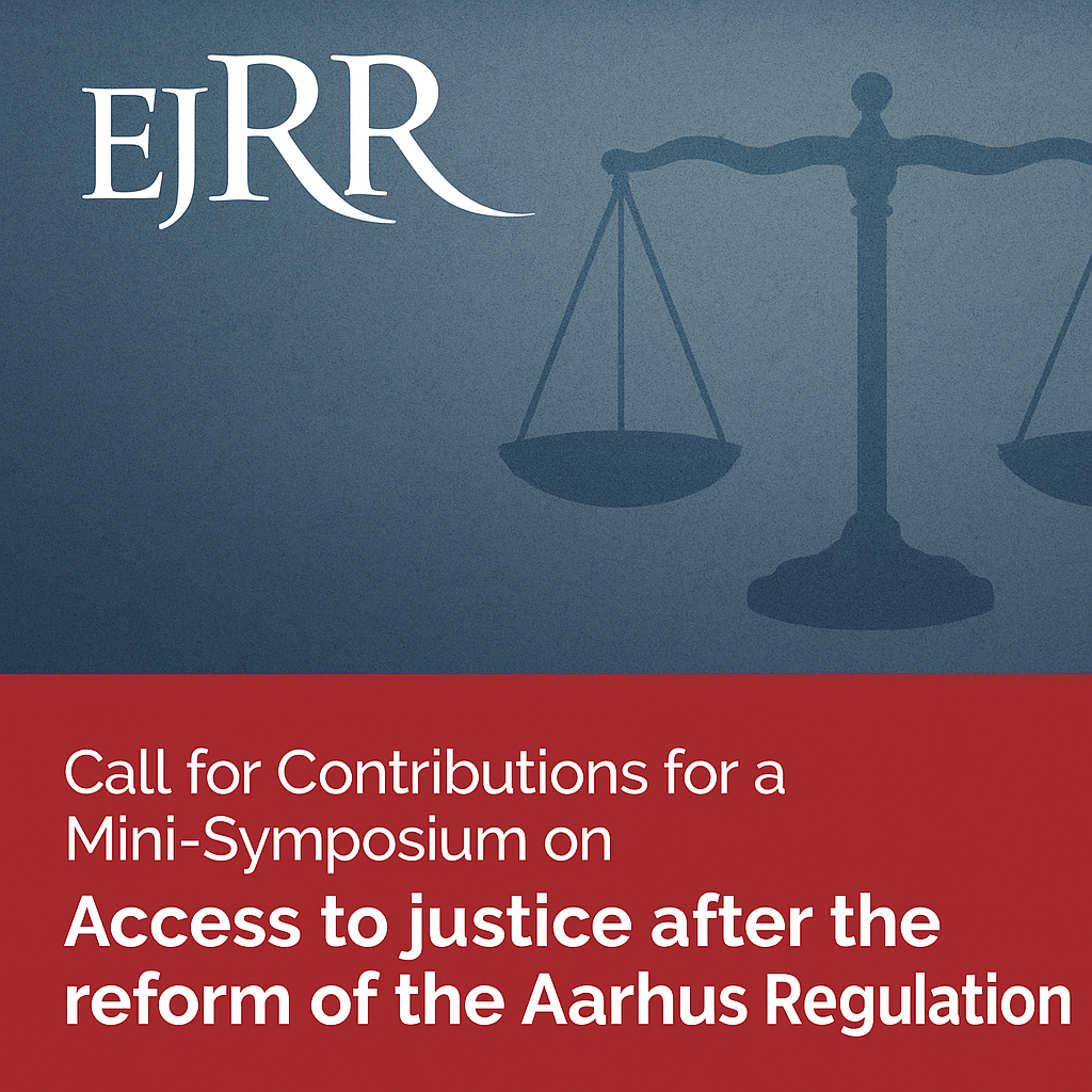 EJRR call for papers on the Aarhus Regulation