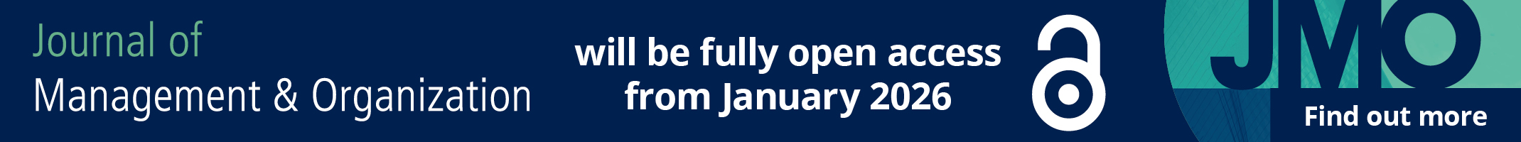 Journal of Management & Organization will be fully open access from January 2026