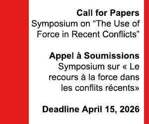 Call for Papers CYIL Symposium on the Use of Force