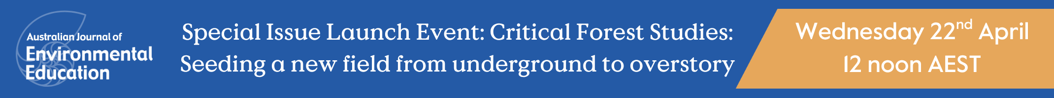 AJEE Critical Forest Studies Banner