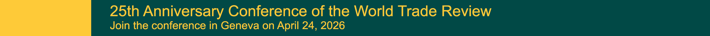 Attend the WTR 25th Anniversary Conference in Geneva on 24 April