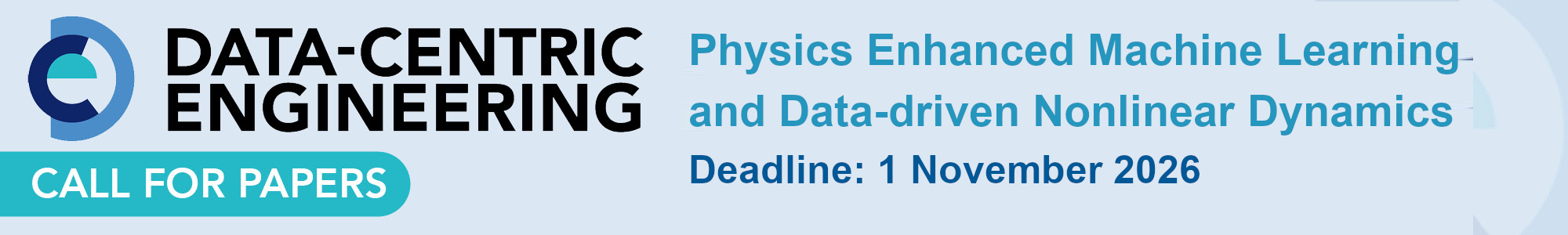 CFP on hysics-enhanced Machine Learning and Data-driven Nonlinear Dynamics