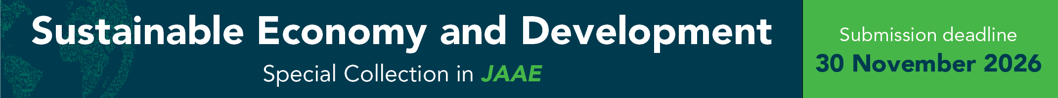 AAE Special Collection Banner - Sustainable Econ and Dev