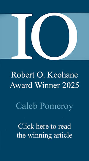 IO Keohane Award Winner 2025 banner