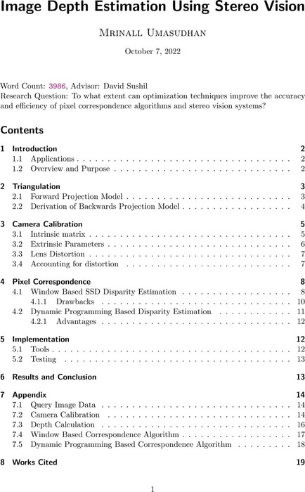 Evaluating the usage of Dynamic Programming in Stereo Vision Algorithm ...