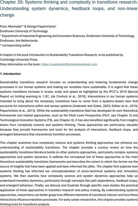 Chapter 26: Systems thinking and complexity in transitions research ...