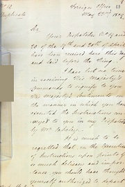 Letter from George Canning, May 1809