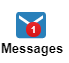 Message with unread message notification