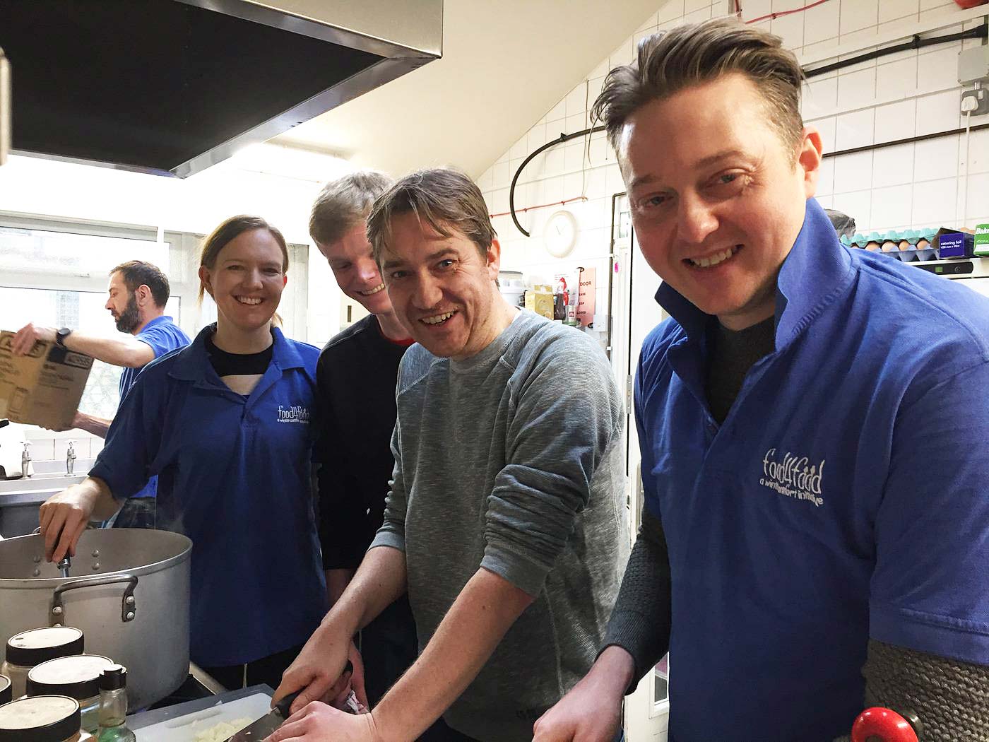 ELT colleagues volunteering at Winter Comfort, a day centre for the homeless