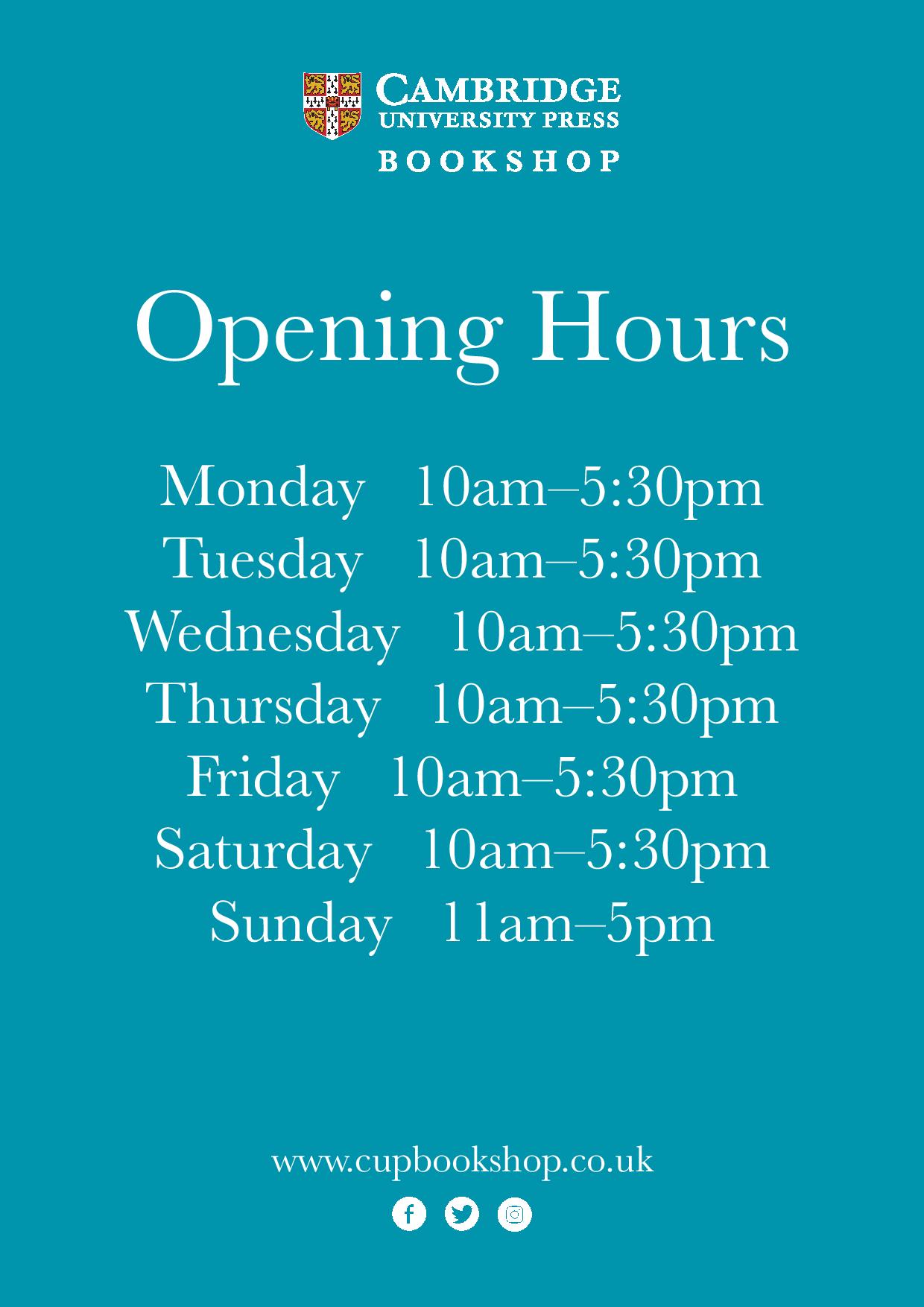 opening hours 2021