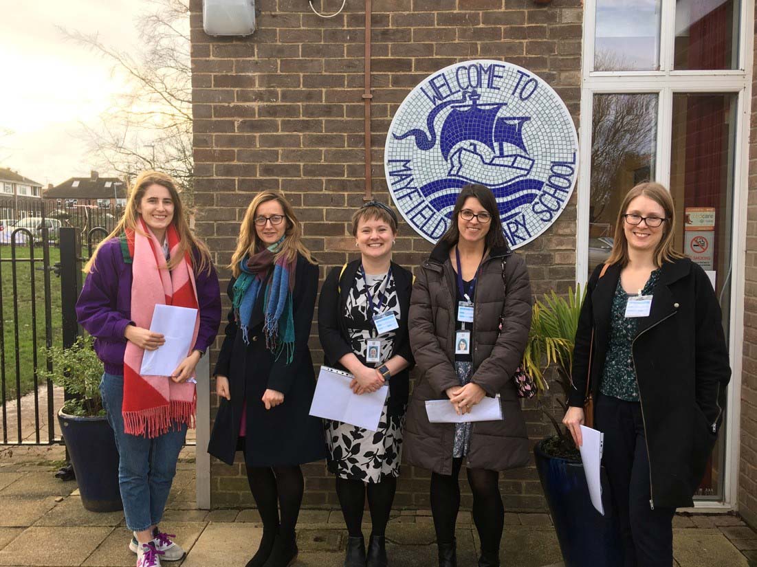 Colleagues give regular reading support at Mayfield Primary School