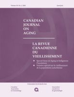 Canadian Journal on Aging / La Revue canadienne du vieillissement