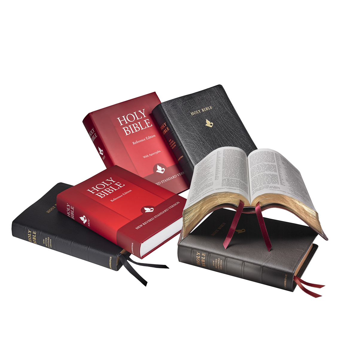 NRSV Bibles in hardback and leather