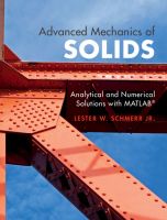  Advanced Mechanics of Solids