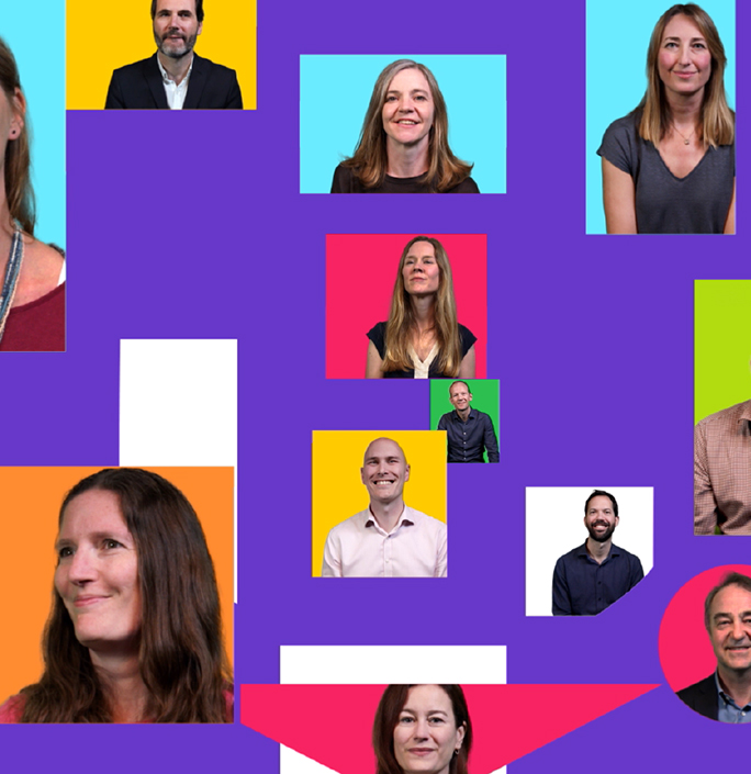 Better Learning image with people on multicoloured background