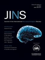 Journal of the International Neuropsychological Society Add bookmark  Add alert  RSS feed  Share 