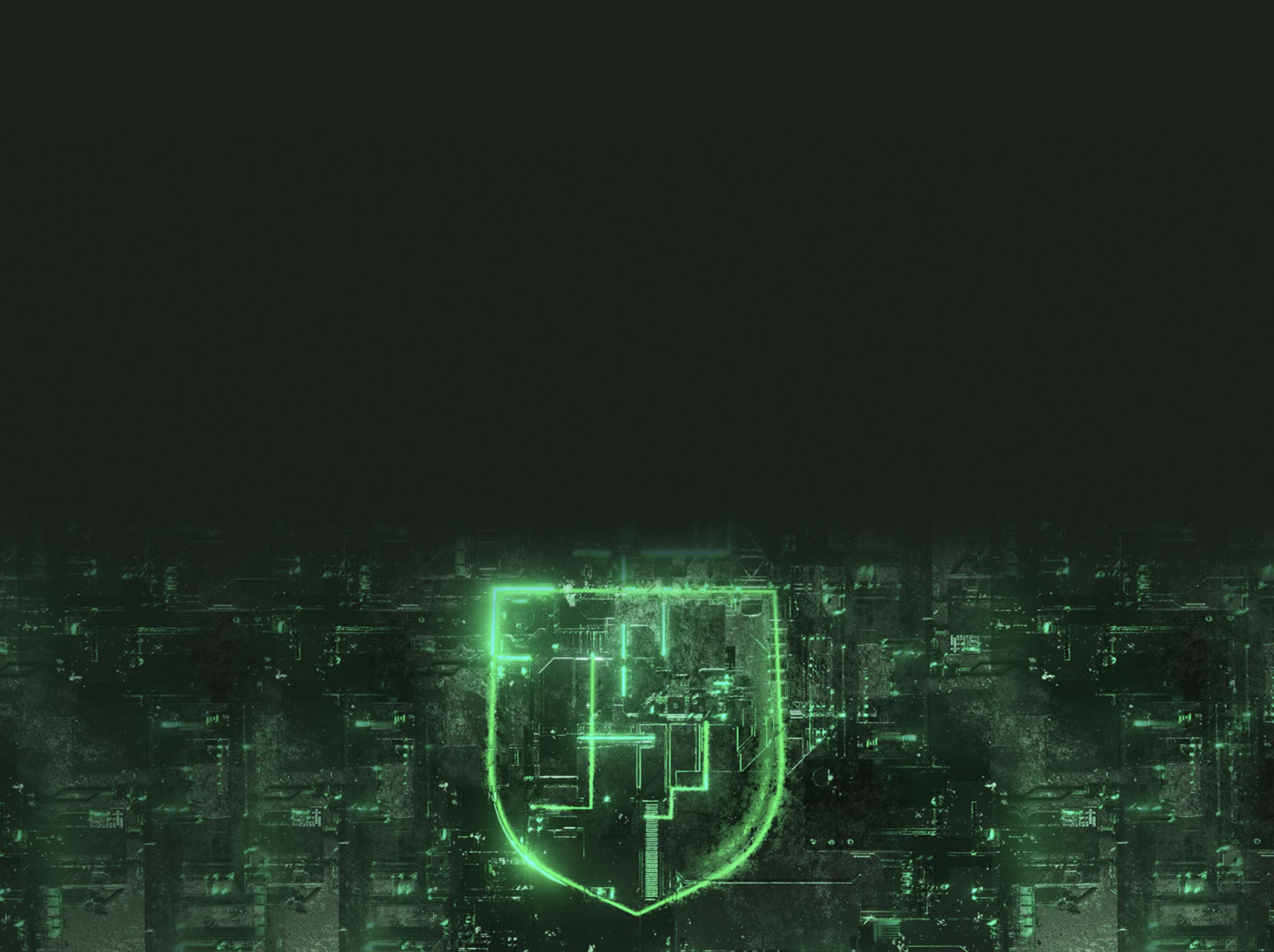 Green shield graphic