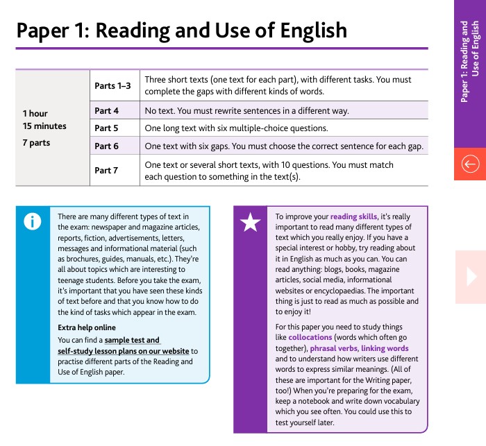 paper 1 reading and use of english