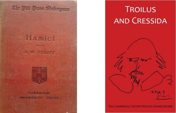 Covers from the Pitt Shakespeare edition of Hamlet and the 'Picasso Shakespeare' edition of Troilus and Cressida