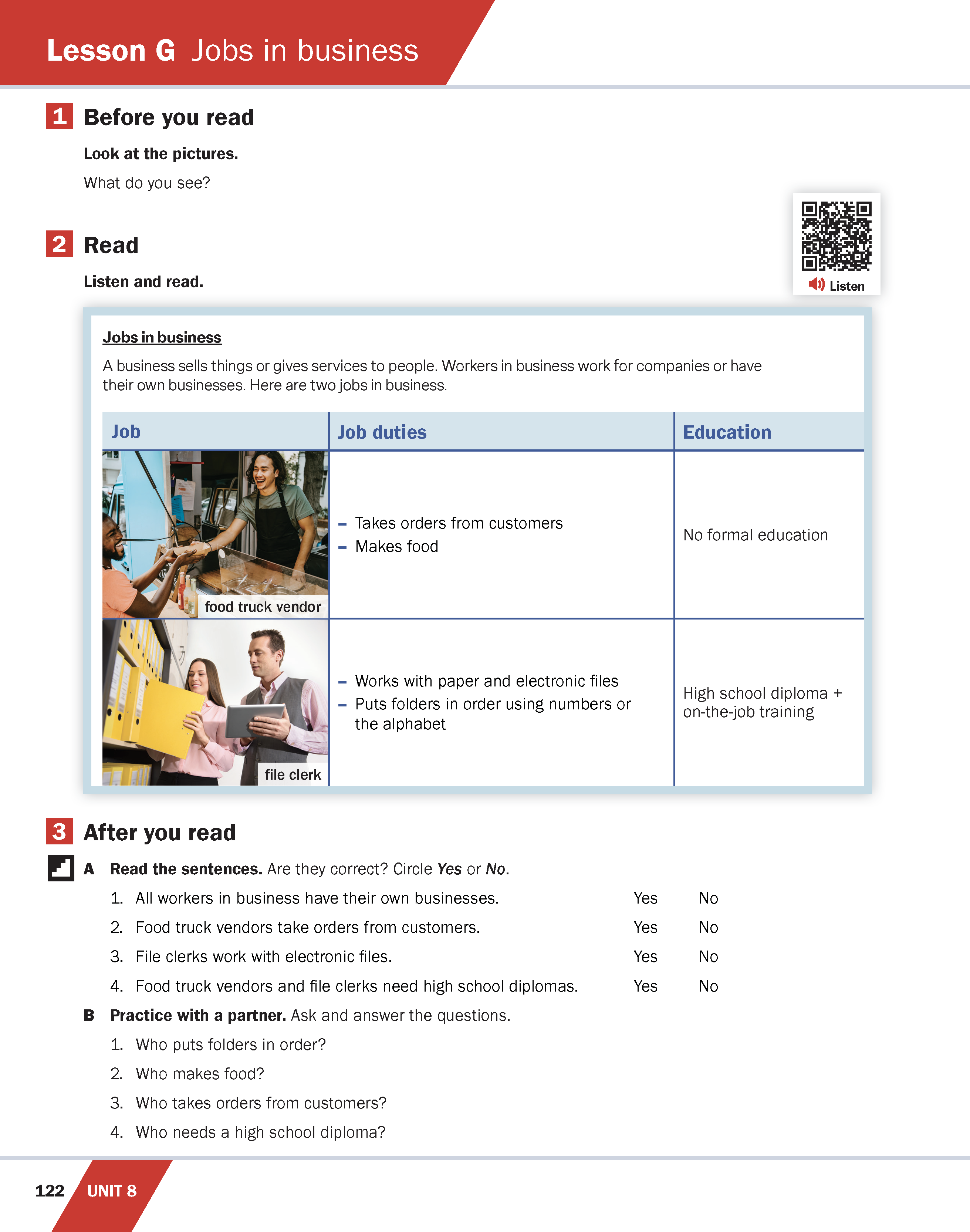 Career readiness lesson plan with job clusters and activities.