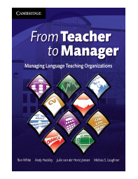 Book cover of "From Teacher to Manager," featuring a professional design with bold title and subtle educational imagery.