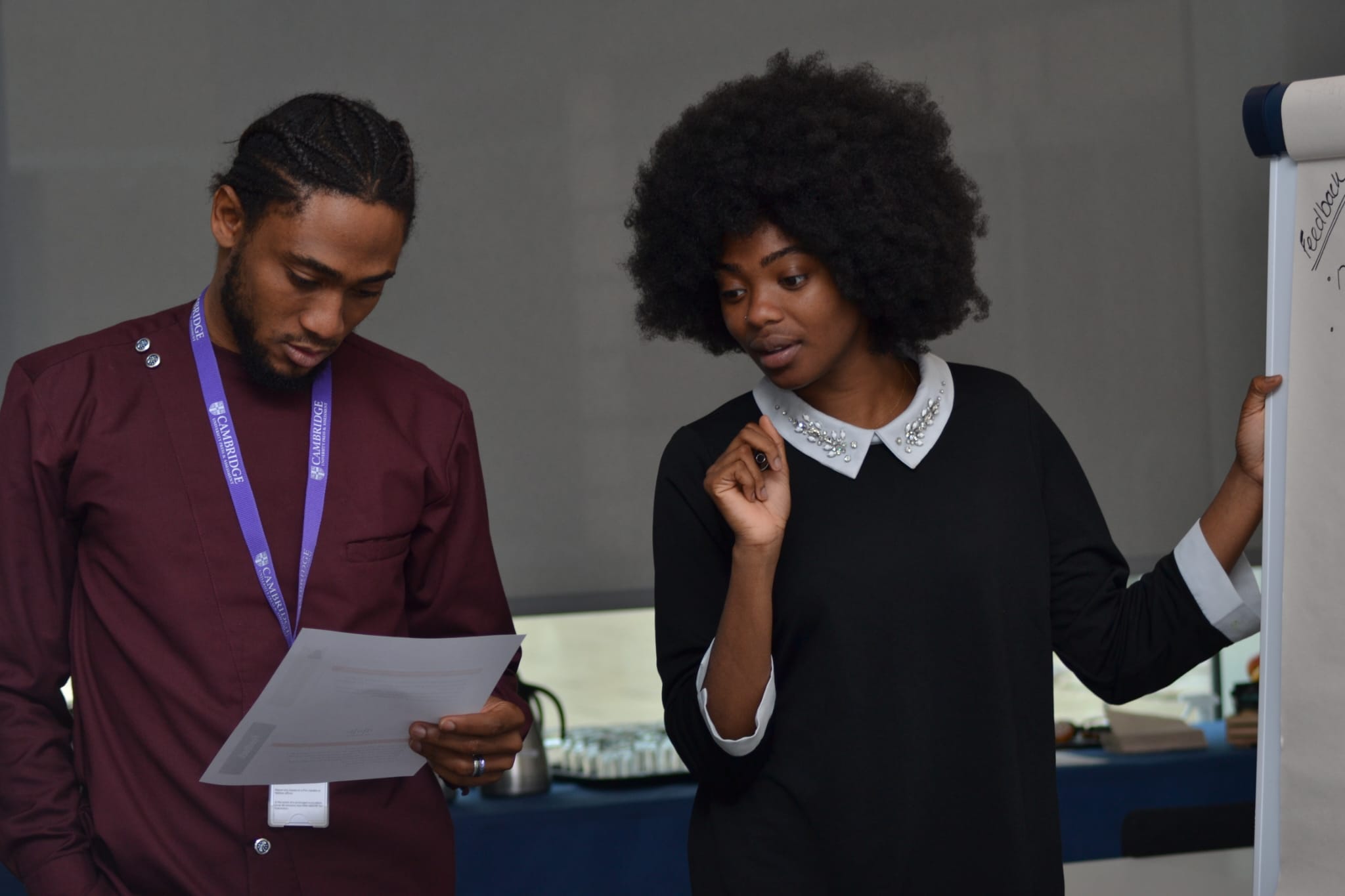 Cambridge interns working together